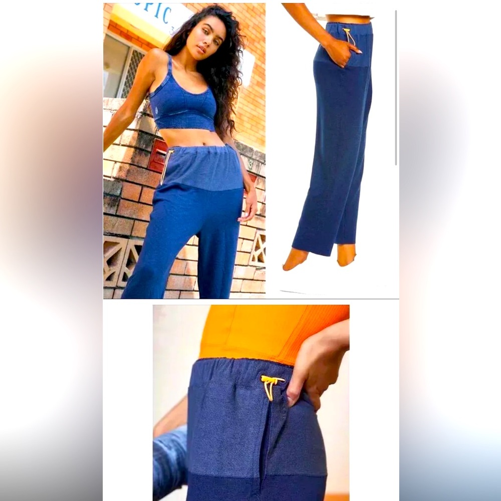 FP Movement size small Surfside blue color block pants
